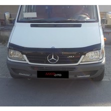 MKG Mercedes Sprinter 2000 - 2006 Ön Kaput Koruyucu Rüzgarlığı Piano Black 3.2 mm Kalın Plastik