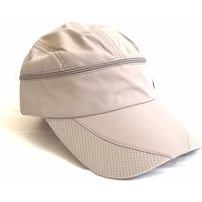 Salar Ticaret Sporcu Koşu Tenis Şapkası Vizör Şapka - Gri