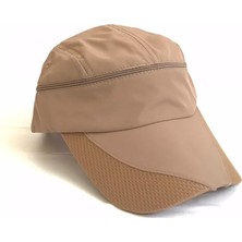 Salar Ticaret Sporcu Koşu Tenis Şapkası Vizör Şapka - Kahverengi