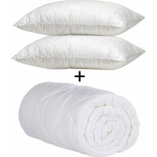 Şeker Portakalım Çift Kişilik Microfiber Silikon Elyaf Yorgan ve 2 Adet Silikon Yastık