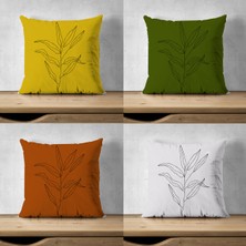 Ladies Home Çift Taraflı Dijital Baskılı 4'lü Dekoratif Kırlent Kılıfı