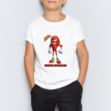 Morinna Sonic Boom Ekidne Knuckles Çocuk Tişört T-Shirt Mr-12