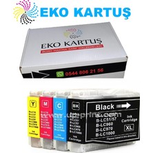 Eko Kartuş DCP-135C 4 Renk Muadil Kartuş,