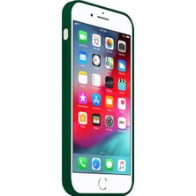 NFZ Apple iPhone 7 Plus Logolu Kılıf Lansman Silikon Kılıf -Zümrüt Yeşili