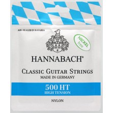 Hannabach 500HT Klasik Gitar Takım Tel Yüksek Gerilim Nylon Malzeme Almanya Menşeli
