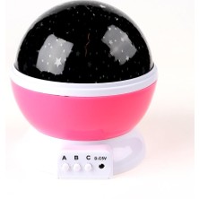 Pazariz Dönen Gece Lambası   Işıklı Küre Pembe