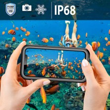 wowacs Apple iPhone 13 Pro Uyumlu Kılıf Su Geçirmez 360 Derece Koruma Waterproof Telefon Kılıfı Kabı