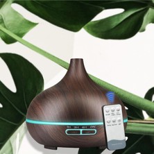 Kahverengi 7 LED Işıklı Aromatik Oda Kokusu Hava Nemlendirici 550 ml Kahve Aroma Difüzörü