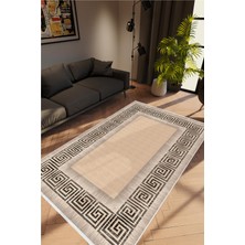 10 Post Online Doku Eskitme Kahverengi Bej Kaydırmaz Kesme Yıkanabilir Ince Halı