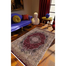 10 Post Online Salon Halısı Eskitme Kahverengi Bordo Kaydırmaz Kesme Yıkanabilir Ince Halı Tüysüz Kilim
