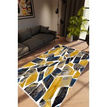 10 Post Online Taş Mermer Modern Kahverengi Kaydırmaz Kesme Yıkanabilir Ince Halı