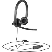 Logitech Kulaklık USB Mikrofonlu Stereo Gürültü Engelleyici H570E Siyah