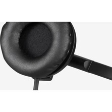 Logitech Kulaklık USB Mikrofonlu Stereo Gürültü Engelleyici H570E Siyah