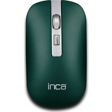 Inca IWM-531RY  Bluetooth & Kablosuz Optik Metalik Yeşil Mouse