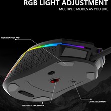 SUNShop Leaven S50 6 Rgb Işıklı Oyun Kablolu Fare Beyaz (Yurt Dışından)