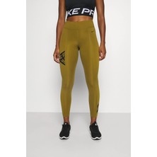 Nike Pro Tight Fit 7/8 Graphic Leggings Toparlayıcı Yeşil Tayt