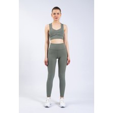 The Step Sports Kadın Çağla Yeşili Fitilli Destekli Sporcu Sütyeni