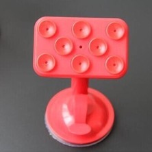 Pazariz 8 Vantuzlu  Araç Içi Telefon Tutucu -Kırmızı Casper Vıa V8 Uyumlu