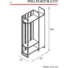 BMdekor Portmanto Pro Atlantik Çam