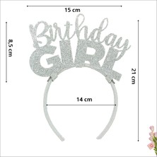 Süsle Bebek ve Parti Birthday Girl Taç - Gümüş