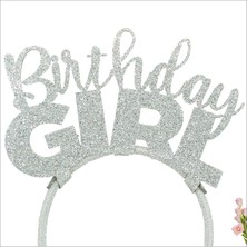 Süsle Bebek ve Parti Birthday Girl Taç - Gümüş