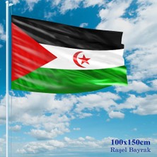 Asilmeydan Batı Sahra Bayrağı - 100X150 cm (1 Metre x 1,5 Metre) - Raşel Kumaş