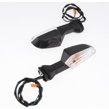 Lnshop 2'li Kawasaki 300 Motosiklet Için Sol ve Sağ Arka Dönüş Sinyal Lambası - Siyah (Yurt Dışından)