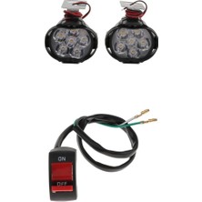 Lnshop 2 Paket Dc 9 V-85 V Beyaz 6000 K 6 LED Motosiklet Far Drl Lambası (Yurt Dışından)