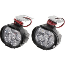 Lnshop 2 Paket Dc 9 V-85 V Beyaz 6000 K 6 LED Motosiklet Far Drl Lambası (Yurt Dışından)