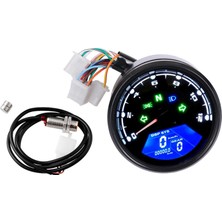 Lnshop Motosiklet Hız Göstergesi Takometre 12000 Rpm 6 Dişli Motor Kilometre Sayacı Takometre (Yurt Dışından)