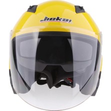 Lnshop Motosiklet 3/4 Tam Yüz Kask Tam Yüz Kalkanı Vizör Kaskları M/l/xl/xxl Sarı L (Yurt Dışından)