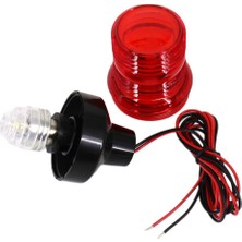 Lnshop Tekne Yat Skiff LED Navigasyon 12V/24V Kırmızı 360 Tüm Yuvarlak Yelkenli Yay Işığı (Yurt Dışından)