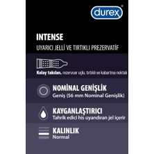 Durex Intense 40'lı Uyarıcı Jelli ve Tırtıklı Prezervatif