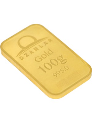 Ozanlar Gold 100 gr 24 Ayar Külçe Altın