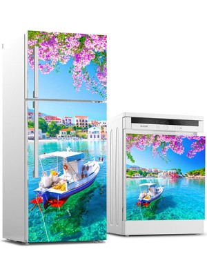 Sticker Art Buzdolabı ve Bulaşık Makinası Beyaz Eşya Sticker Kaplama Assos Yunanistan