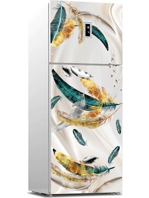 Sticker Art Buzdolabı Sticker Kaplama Dolap Kaplama Etiketi Renkli Tüyler