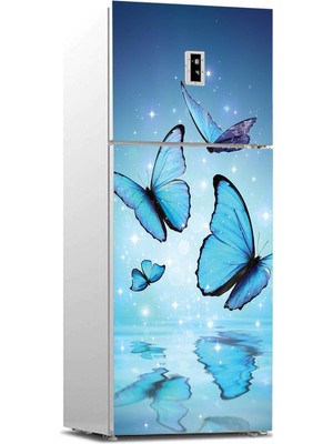 Sticker Art Buzdolabı Sticker Kaplama Dolap Kaplama Etiketi Kelebek Su