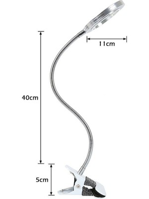 Xinh Büyüteç Masa Lambası 8x Büyüteç Lambası Göz Koruma Güzellik Makyaj Dövme Işık Okuma LED Masa Işık Klip ile | Büyüteçler (Yurt Dışından)