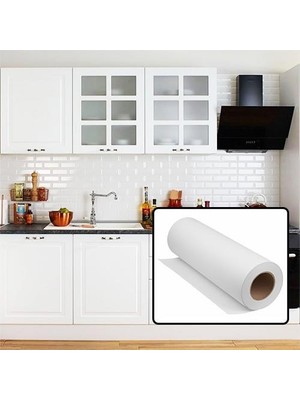 Sticker Art Parlak Beyaz Mobilya ve Dolap Kaplama Folyosu 100 cm 100 cm x 4 Metre