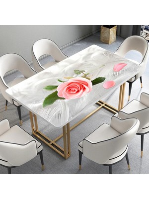 Sticker Art Masa Kaplama Folyosu Mobilya Masa Kaplama Folyoları Tüy Pembe Gül