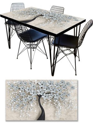 Sticker Art Masa Kaplama Folyosu Mobilya Masa Kaplama Folyoları 3D Ağaç Gri