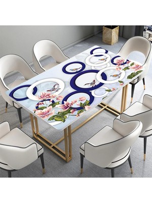 Sticker Art Masa Kaplama Folyosu Mobilya Masa Kaplama Folyoları Çiçek Kuş Daire