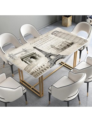 Sticker Art Masa Kaplama Folyosu Mobilya Masa Kaplama Folyoları Ünlü Anıtlar