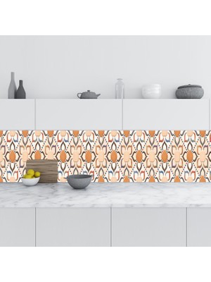 Sticker Art Mutfak Tezgah Arası Folyo Fayans Kaplama Folyosu 3D Seramik Desen 60X300 cm
