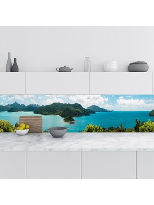 Sticker Art Mutfak Tezgah Arası Folyo Fayans Kaplama Folyosu Avustralya Manzara 60X100 cm