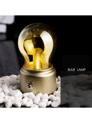 Xinh Vintage LED Ampul Gece Lambası Retro USB 5 V Şarj Edilebilir Pil Mood Armatür Yazma Masası Masa Işıkları Taşınabilir LED Gece Işıkları (Yurt Dışından)