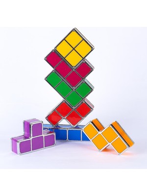 Xinh Tetris Lamba LED Parlayan Gece Işıkları Oyuncak Lamba (Yurt Dışından)