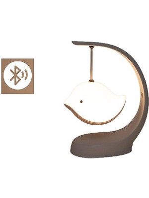 Xinh Uçan Kuş Gece Lambası Bluetooth Müzik USB Şarj Masa Lambası (Yurt Dışından)