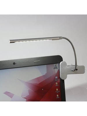 Xinh Klipsli 10 LED USB Işık Esnek Gooseneck Okuma Dokunmatik Masa Masa Lambası (Yurt Dışından)