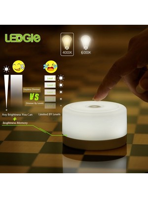 Xinh Ledgle Dokunmatik Lambalar Dimmer Masa Lambası Mini Başucu Işık LED Masa Lambaları (Yurt Dışından)